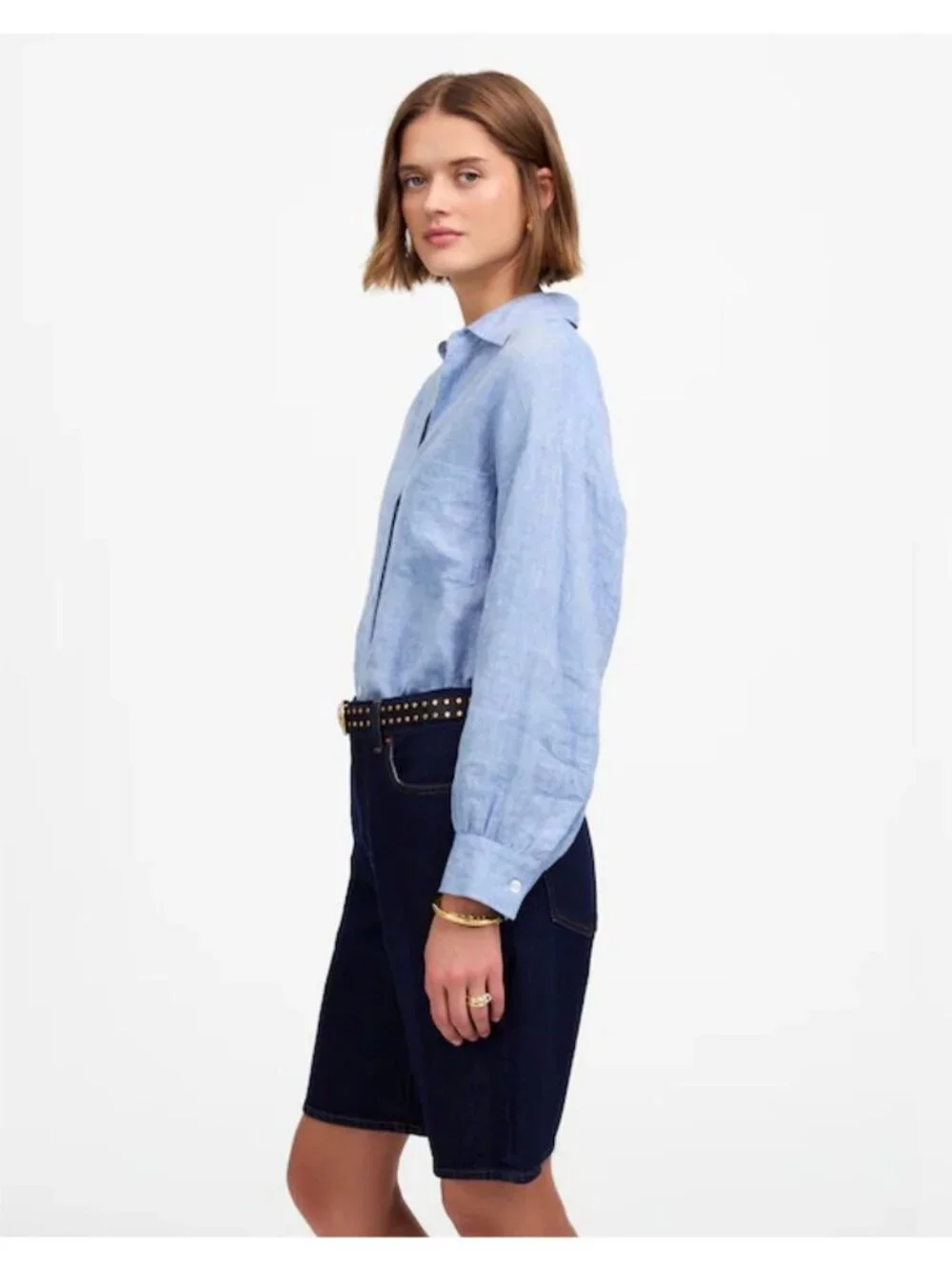 NWT Madewell The 1997 Denim Bermuda Short in Bronxville Wash Rigid - Size: 27